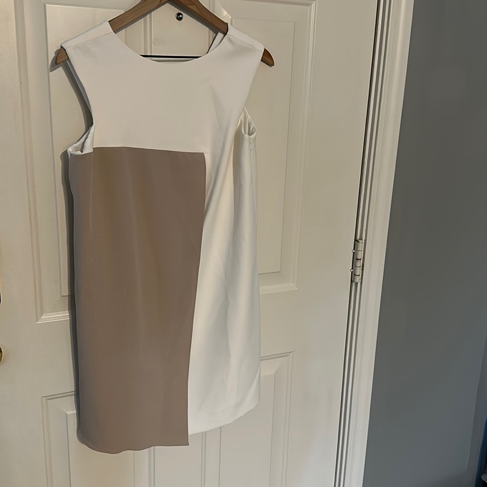 Milly Tan & White Dress